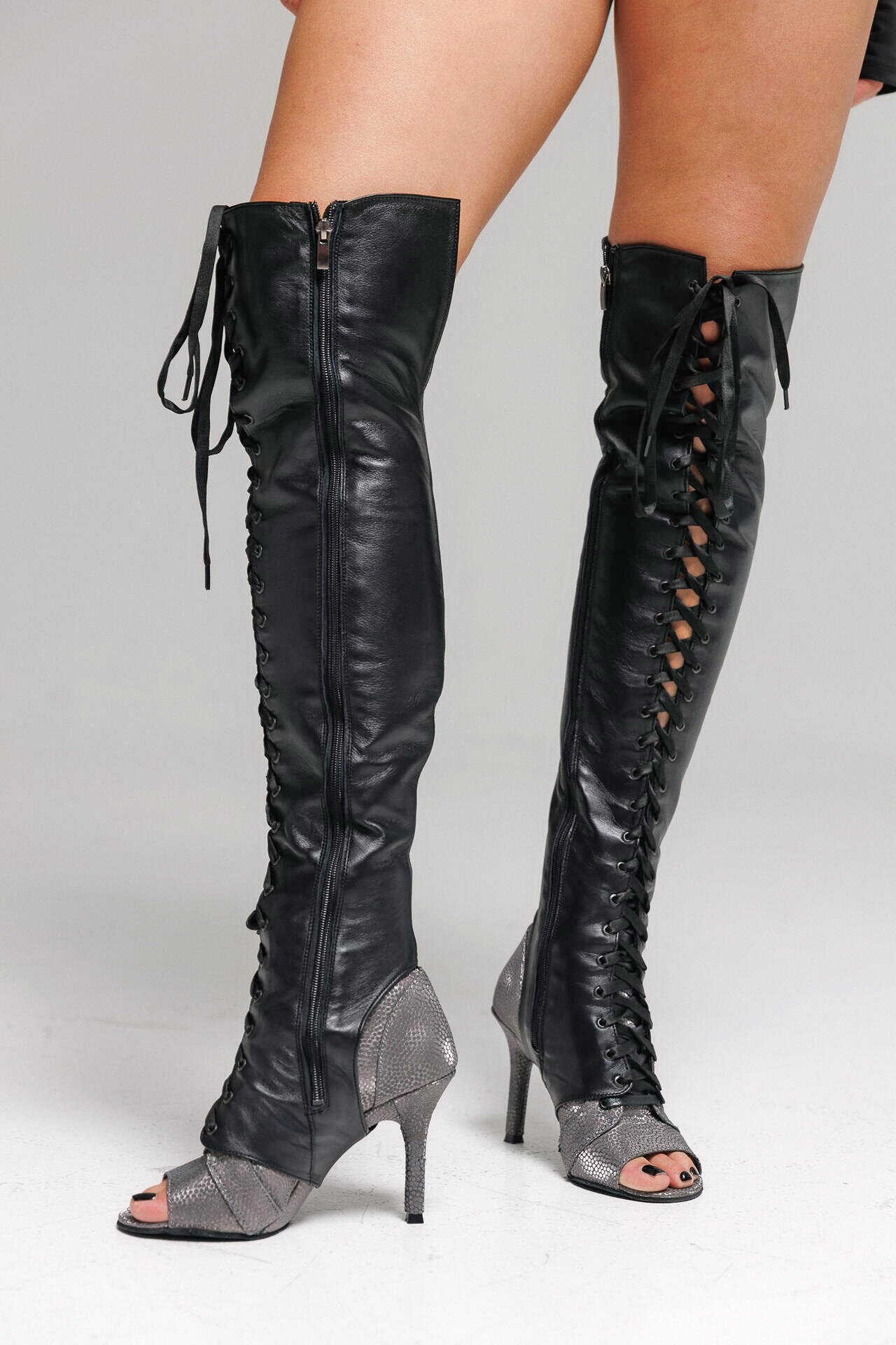 Ботфорти Leather Black